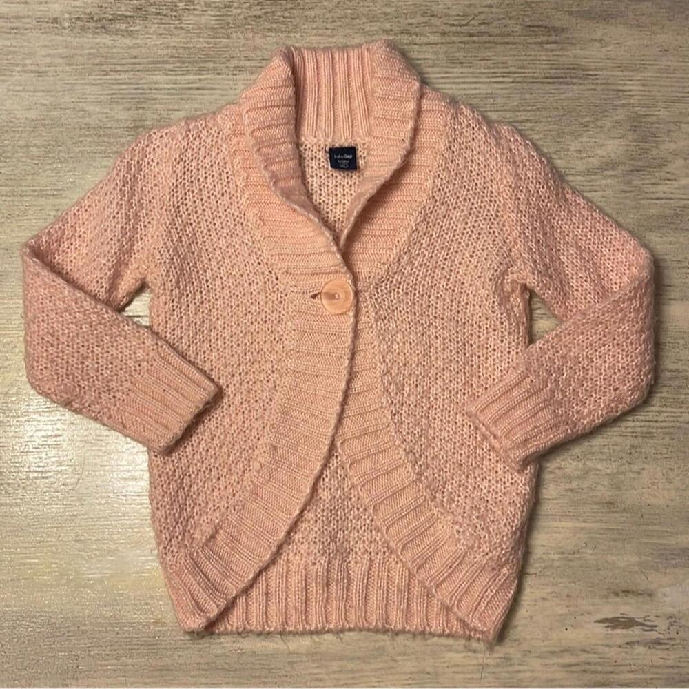 Girls Gap Pink Wool Mohair Acrylic Blend Cardigan Sweater  Size 2T